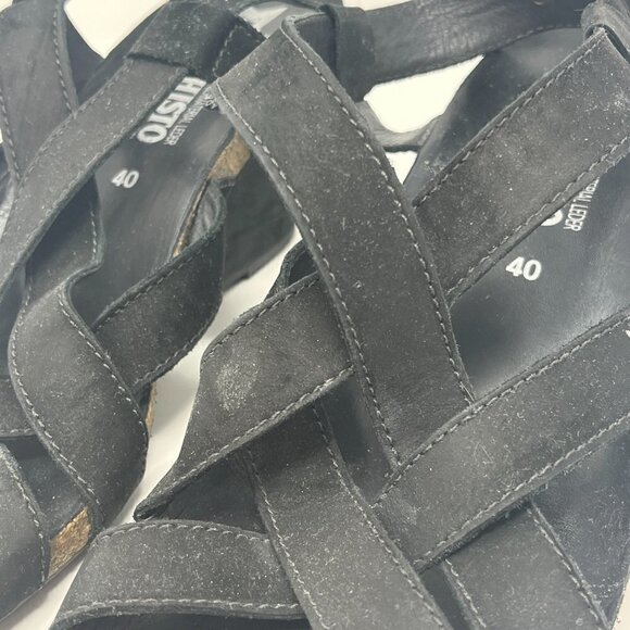 Mephisto Lolie women's sandals black strappy wedge 40 - Picture 2 of 10